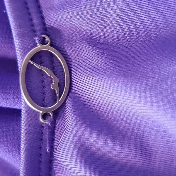 Jantzen Draped Surplice Purple One Piece Swimsuit Aqua Slimming V-Neck Size 10 - Picture 8 of 16